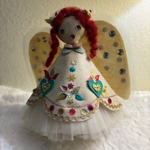 Vintage Felt Tree Topper Handmade Jenia Miller